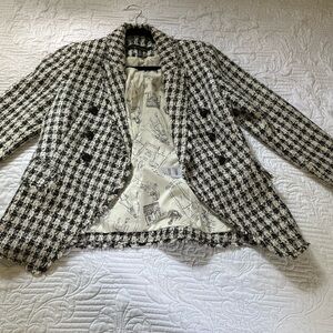 White House Black Market Houndstooth Blazer